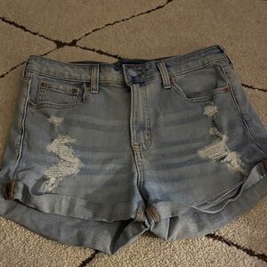 Aeropostale Light Blue Distressed Jean Shorts